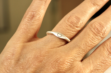 Silber Ring Herz / Ring für Verliebte / Geschenk für Sie / Hochzeitsgeschenk / minimalistischer Schmuck / Valentinstag Geschenk